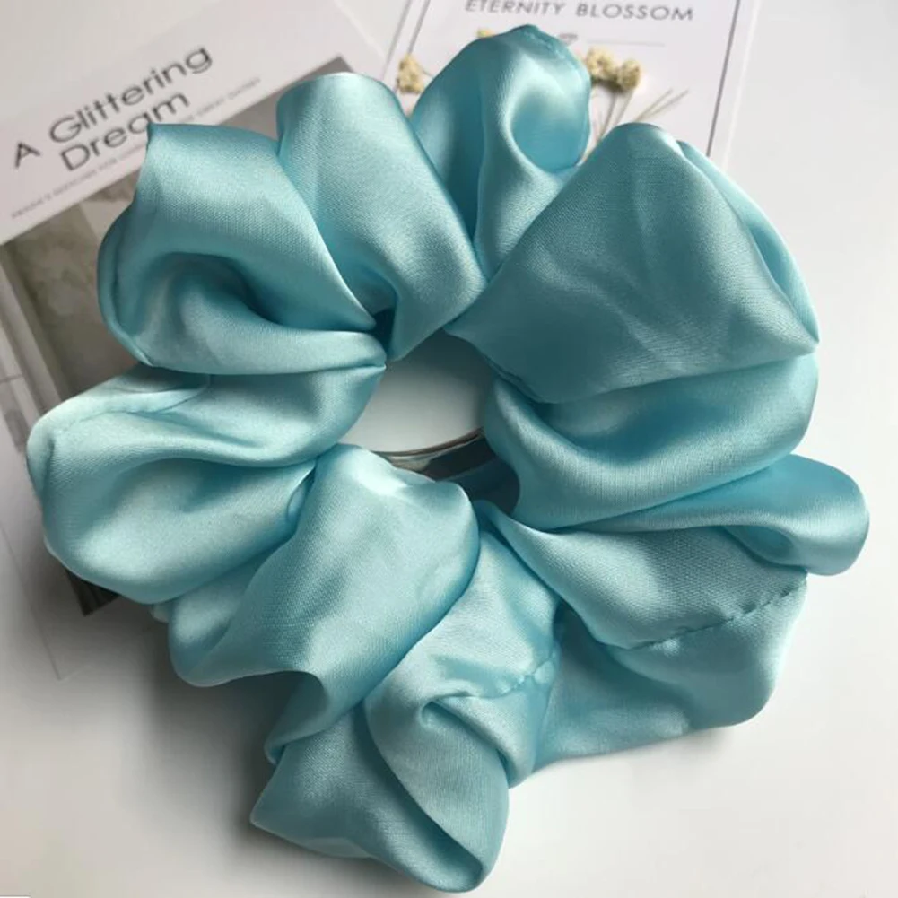 Oversized Scrunchies Big Rubber Hair Ties Plain Elastic Hair Bands Girl Ponytail Holder Women Hair Accessories types of hair clips