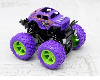 

Inertia Four-wheel Drive Off-road Climbing Metal Car Pull Back Shock Absorber Simulation Toy Stunt Car Swing Bigfoot Car Model