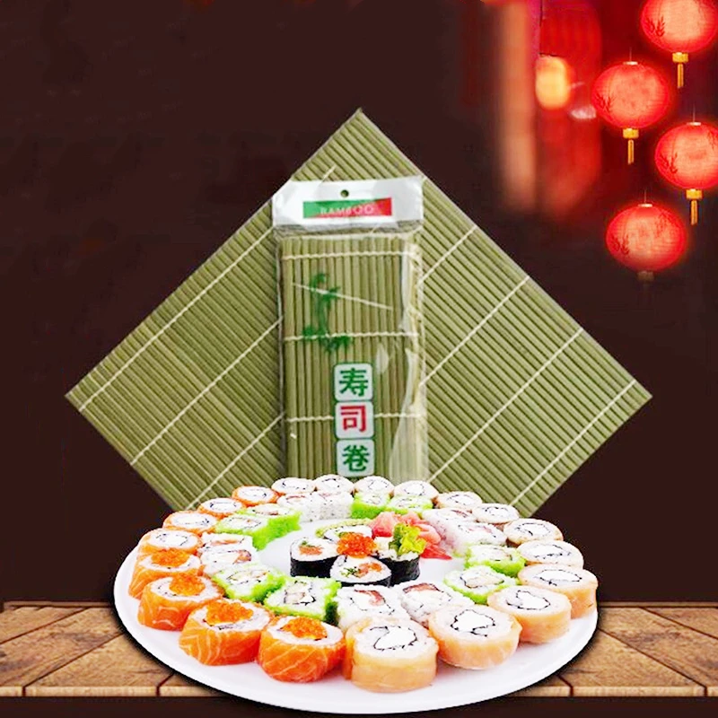 DIY Bamboo Sushi Maker Tools Roller Bamboo Rolling Mats Set Roll
