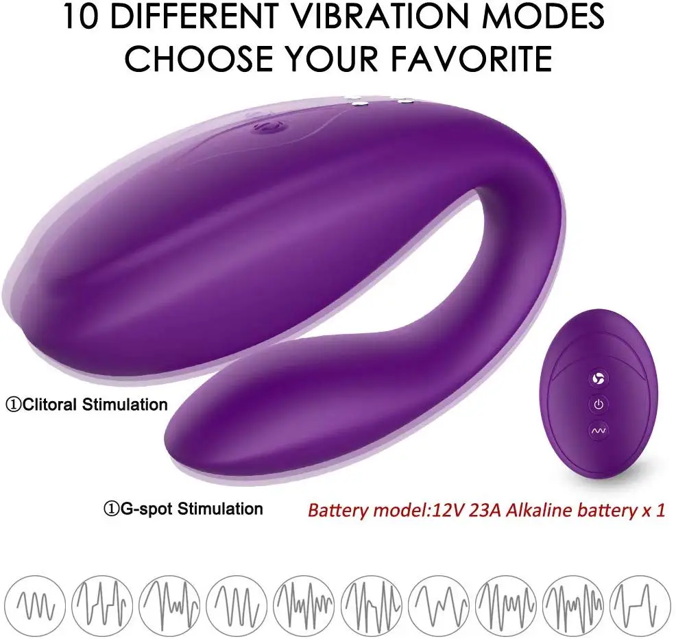 2 In 1 Remote Control Vibratior Clitoris Stimulator 10 Frequency Vibration Waterproof Masturbator G Spot Vibrators for Women 5
