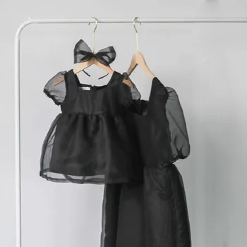 

Mother Daughter Matching Dress Lace Summer Mother Daughter Dresses Bubble Sleeves Mom And Daughter Dress Mommy And Me Clothes