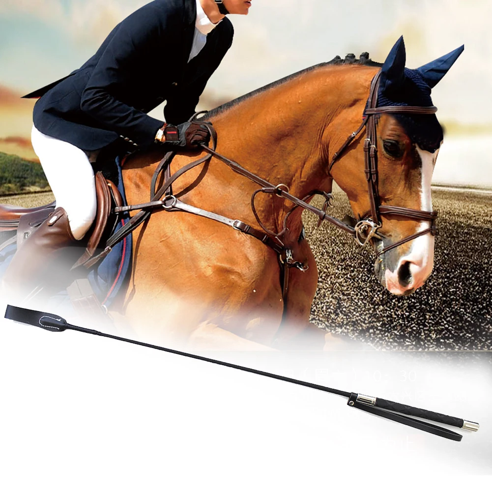 Leather Outdoor Horseback Training Stage Performance Non Slip Handle Equestrian Racing Supplies Flogger Role Plays Horse Whip non slip handle horseback pu leather lash training role plays equestrian racing riding crop flogger stage performance horse whip