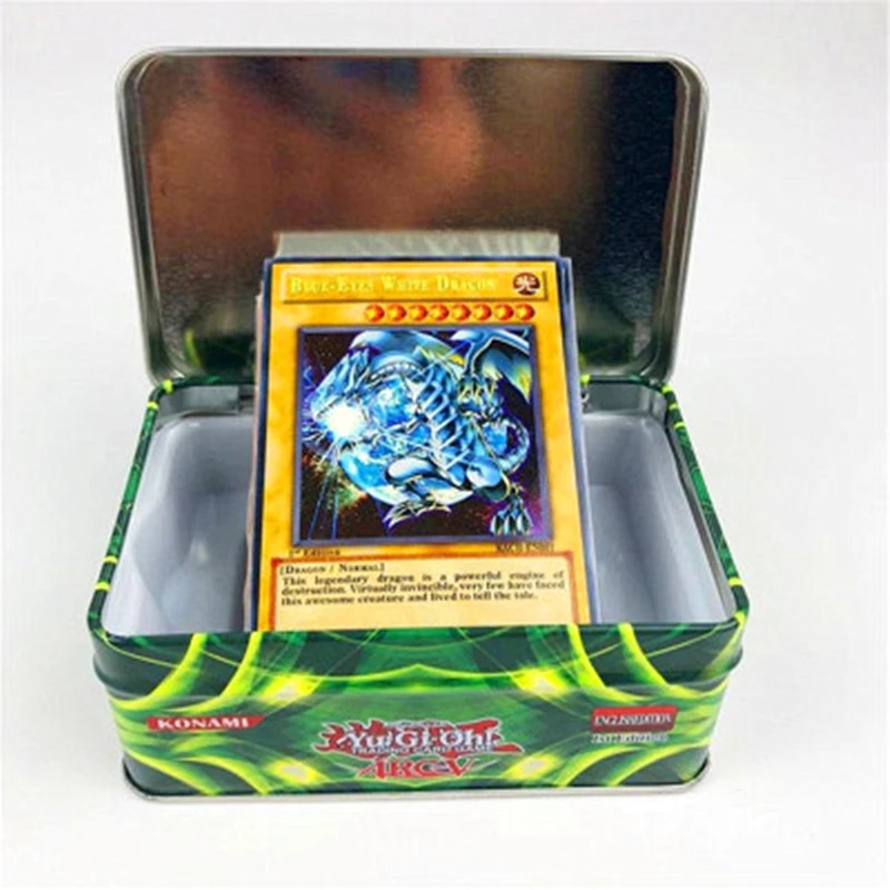 YU GI OH 42 шт железная коробка без повторения с флэш-картой английская карта юги Муто Полное издание Коллекционная карта детская игрушка подарок