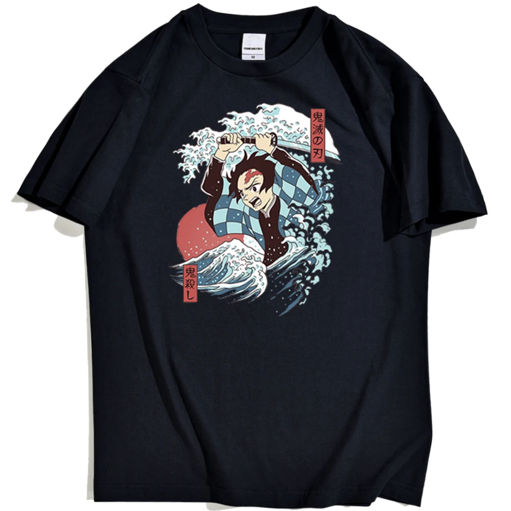 

Tshirt Demon Slayer Kamado Tanjirou Printing Hip Hop Male T-shirts Casual High Quality Man Tops Cotton Famous Brand Men T Shirts