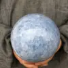 Natural Blue Calcite Quartz Crystal Sphere Ball Healing 3