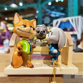 

Disney Bobblehead Zootopia Judy Hopps And Nick Wilde Toy Story 4 GK Anime Decoration Vehicle-mounted Figurine Model Toys M5294