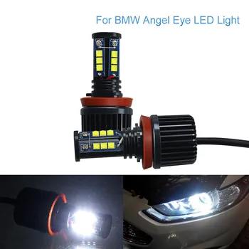 

2pcs Error Free E92 H8 120W 12V LED Angel Eyes Light Bulbs For BMW E82 E87 E60 E61 E89 E93 X5 X6 Z4 M3 White Headlight CREE Chip