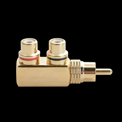 1 RCA штекер до 2 RCA розетка AV аудио-видео адаптер разъем сплиттер Конвертер Разъем