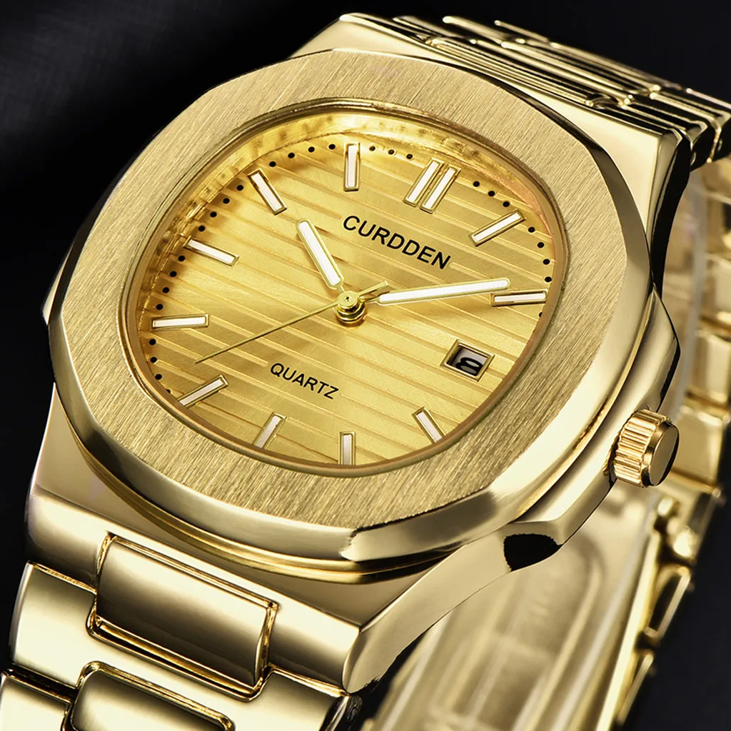 Stainless Steel Luxury Men Fashion Nautilus Analog Sport Quartz Wrist Watch Gold Silver Hiphop Bussiness Style Watches Clock |