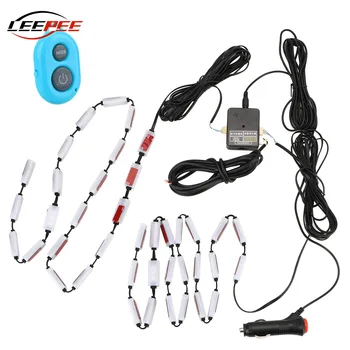 

LEEPEE LED Decorative Light Car Interior Lights Auto Atmosphere Lamps Sound Music Control Universal RGB Strip Lights Anti Fog