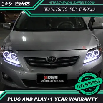 

Free shipping Head lamp for Toyota corolla headlights 2007-2011 Toyota corolla headlight LED bar DRL H7 Xenon lamp