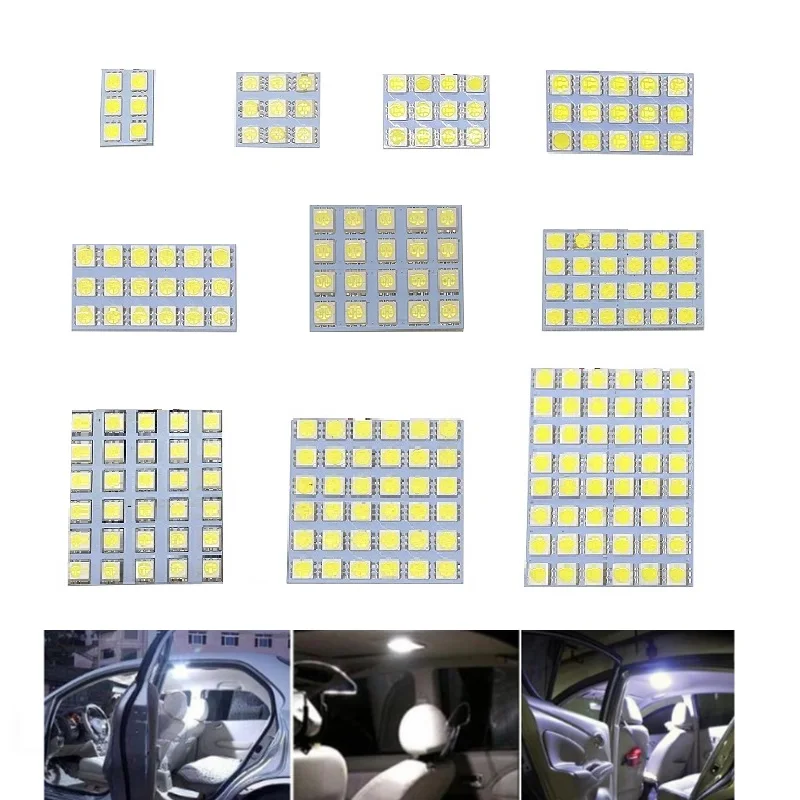 Автомобильная светодиодная панель T10 Festoon 5050 48/24/15/12 SMD супер светильник я Лампа BA9S