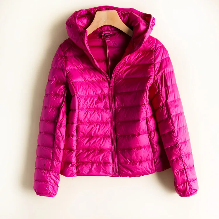 Simple Station~ Lightweight down Jacket Women's Short Ultra-Thin Hooded Large Size Slim Fit Slimming Fashion South Korea N