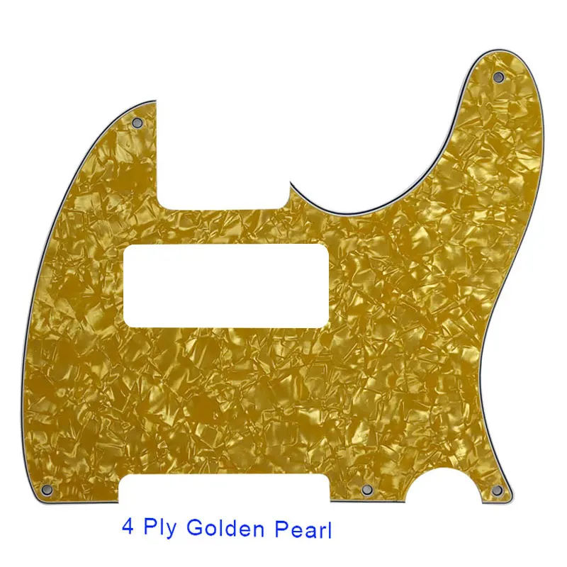 4 Ply golden pearl Pleroo Customized Guitar Parts For 5 hole screws US Tele P90 Guitar Pickguard Scratch Plate - Цвет: 4 Ply golden pearl