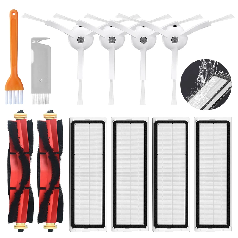 para Xiaomi Roborock S50 S51 S55 s5 s6 S60 s6 s6 s6 s6 Puro Peças Sobresselentes do Vácuo E25 E35 Hepa Filtro Lateral Escova Principal Pano Mop