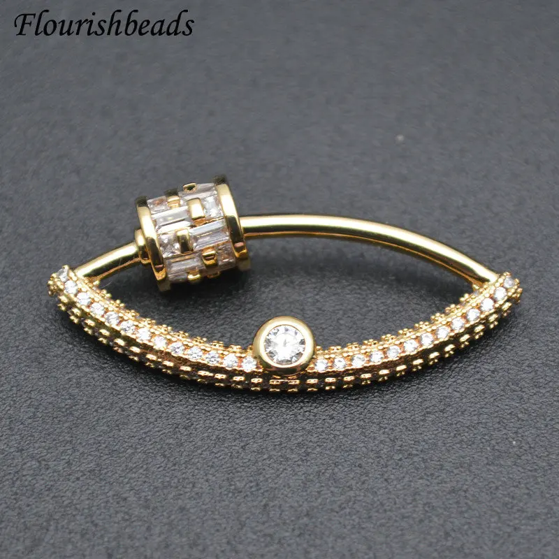 

Eye Shape Various DIY Clasps Supplies DIY Zircon Beads Spring Fastener Screw Clasps Accessories for Jewelry Making Components