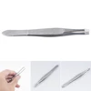 1PCS Eyebrow Hair Tweezers Professional Eyebrow Hair Removal Tweezer Flat Tip Tool Stainless Steel Convenient Small No Rust 4