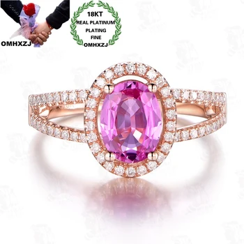 

OMHXZJ Wholesale RR1278 European Fashion Fine Woman Girl Party Birthday Wedding Gift Oval AAA Zircon 18KT White Rose Gold Ring