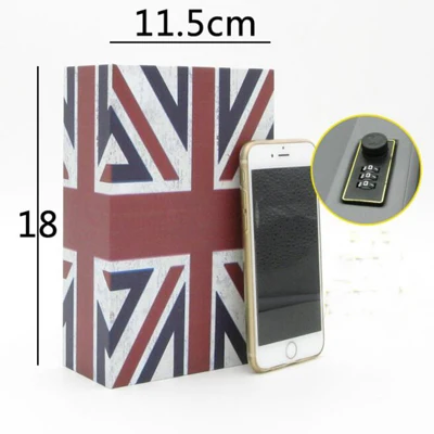 Small British Flag Сейф копилка секретная книга для монет деньги тайник безопасность скрытые сейфы наличные деньги хранилище ювелирных изделий цифровой замок с паролем - Цвет: Small British Flag