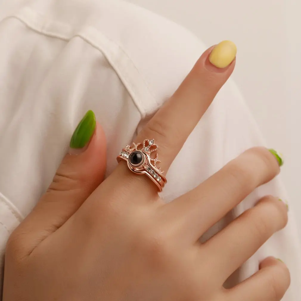 Регулируемые Роскошные циркониевые обручальные Открытые Кольца для женщин женские обручальные кольца перстень для женщин ювелирные украшения подарок 100 языков