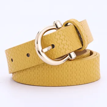

2020 Luxury Brown Black White Belts for Women Jeans PU Leather Female Wasit Belt Strap Alloy Buckle Pants Wasitband