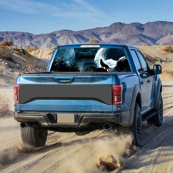 

dropshipping Rear Window Sticker Wolf Pattern Graphics Vinyl Decal Decor for SUV Jeep OE88