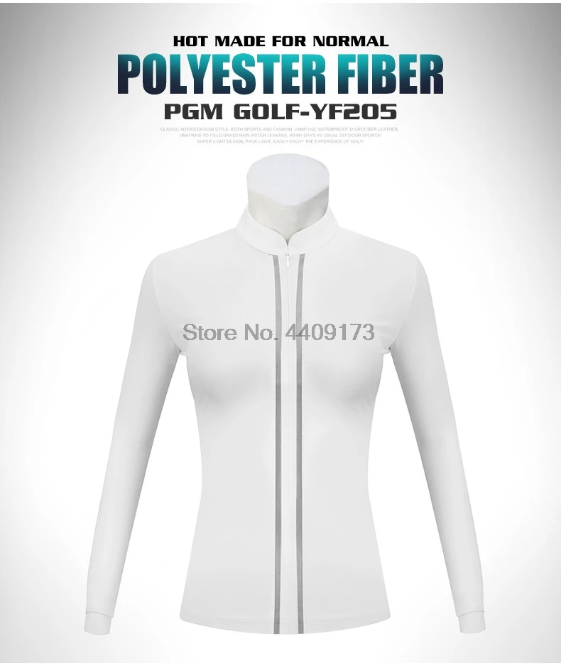 PGM Women Golf Jacket Long Sleeve Keep Warm Windbreaker Ladies Stand Collar Casual Shirt Golf Training Clothing D0800