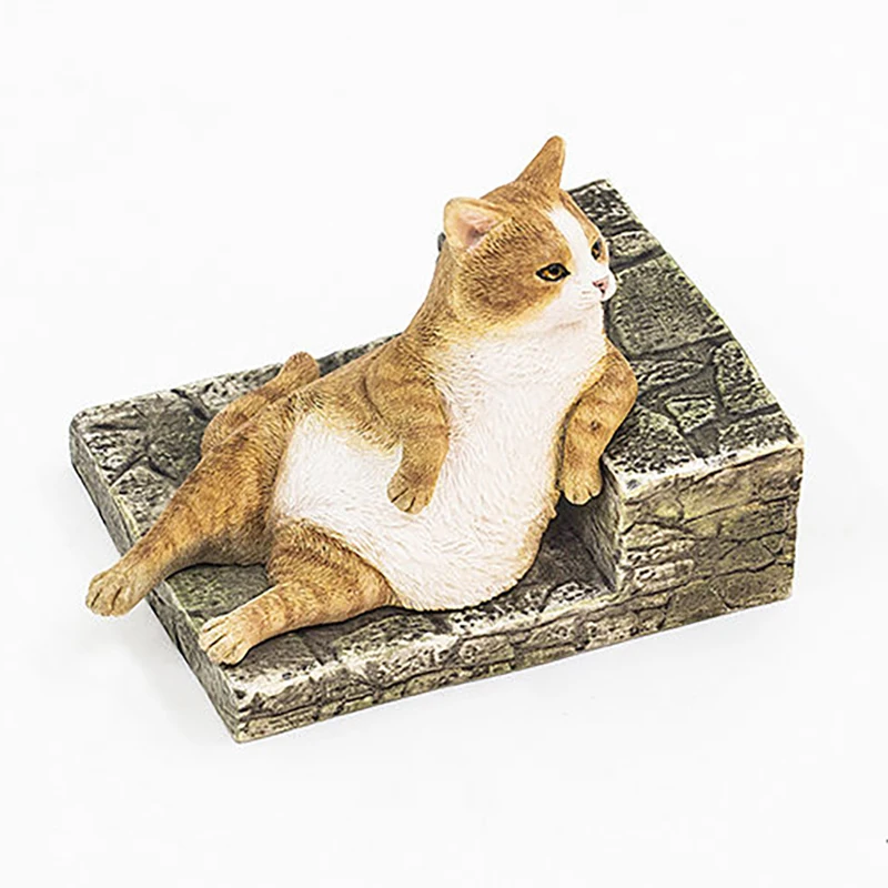 

1/6 Scale MD1901 Resin Animal Model Lazy Cat Cartoon Cat Gift Doll Toy for Children Kids Scene Accessories