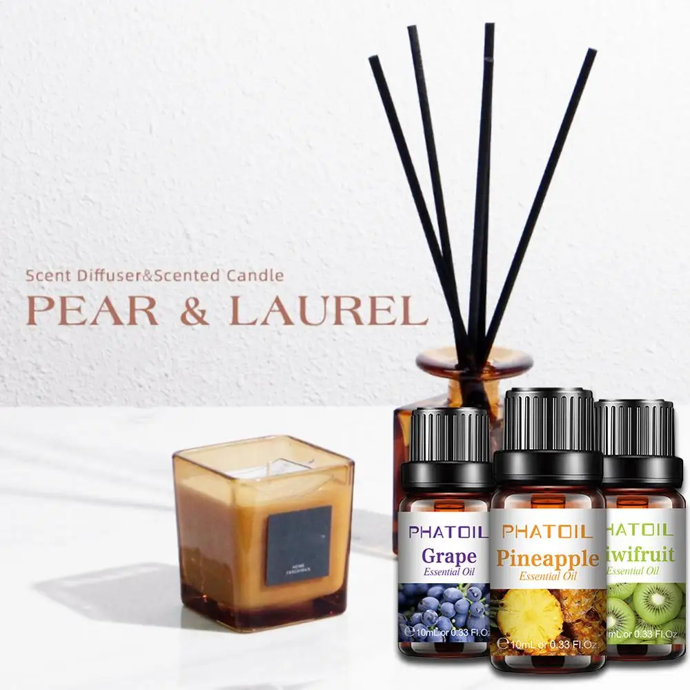 10ml Pure Fruit Fragrance Oil Diffuser Essential Oils Strawberry Mango Pineapple Coconut Flavoring Oil for Lipgloss Soap Making-3