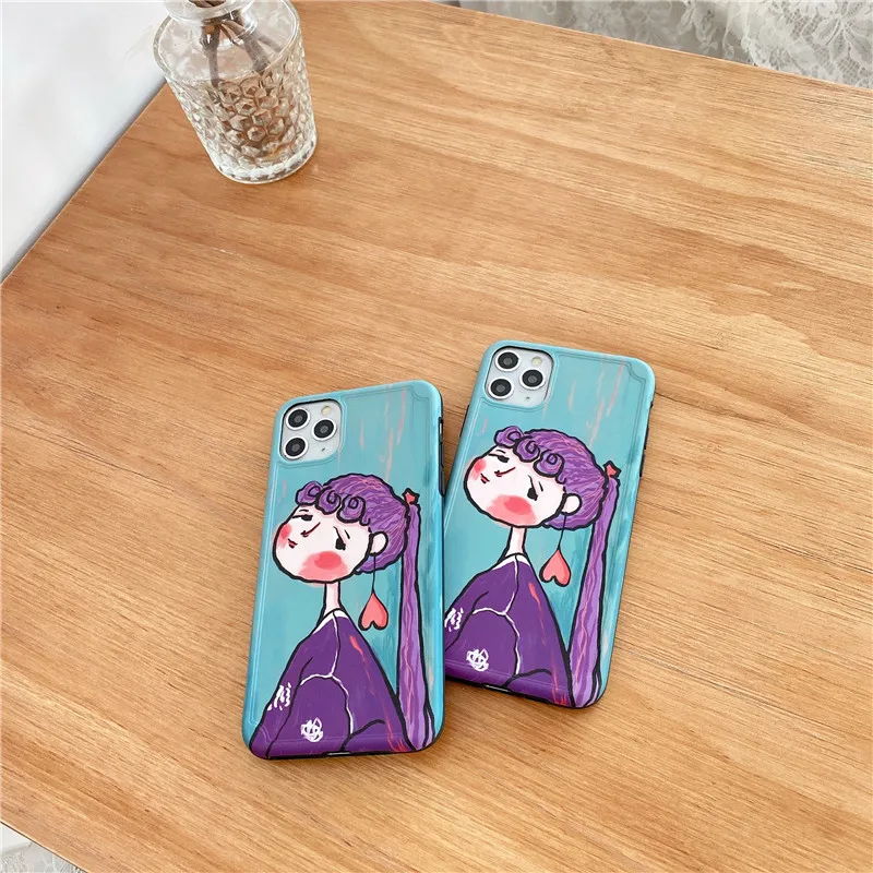 Фиолетовый чехол для телефона iPhone 11 Pro Max XR X XS 7 8 Plus цветные мягкие чехлы