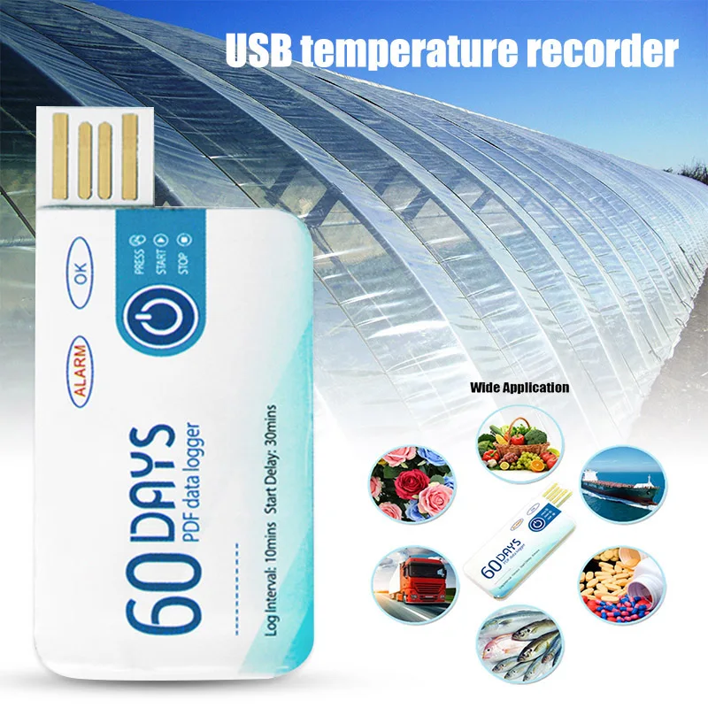 USB Регистратор температуры регистратор данных температуры одноразовый 60 дней записи 1000 отсчетов JDH99