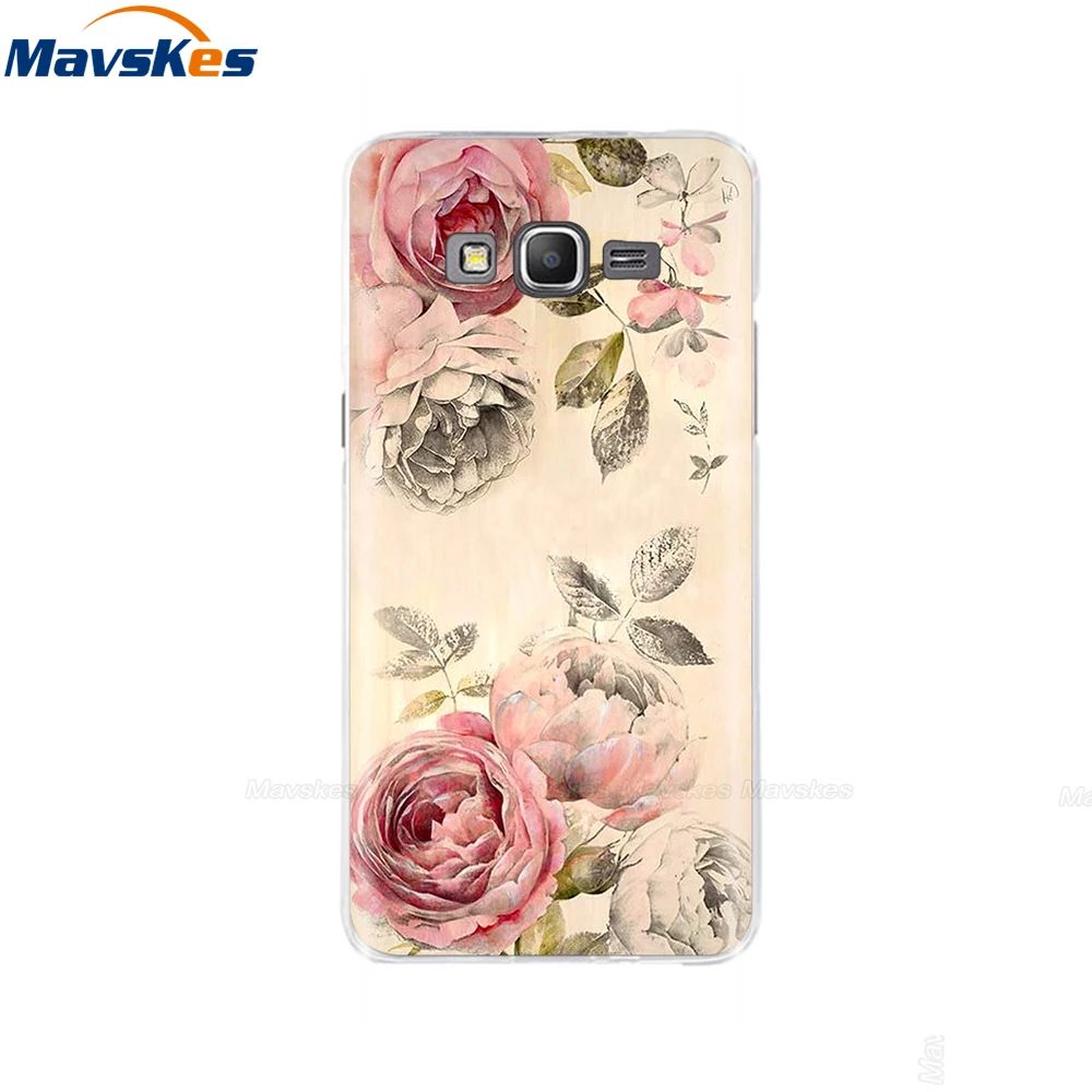 Чехол для samsung Galaxy Grand Prime, G530, G530H, G531, G531H, G531F, SM-G531F, флора, ТПУ, чехол, милый силиконовый чехол для телефона