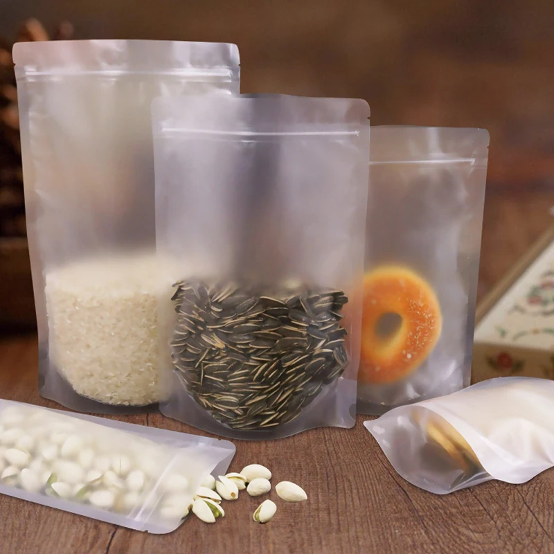 

Storage Bag 50 Pcs Seal Sturdy Candy Bag Nut Bag Food Bag Plastic Transparent Bags Self Adhesive Package Sealed Bag