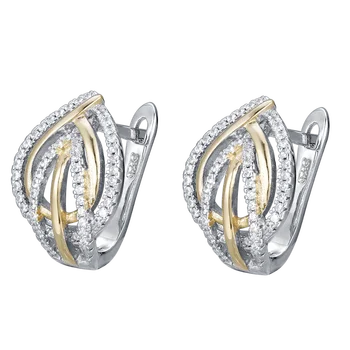 

Fahmi 2020 New Popular 100% 925 Sterling Silver Gold Earrings4-24 High Quality Original Jewellery For Women Party Wedding Gift