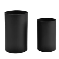 Kitchen Utensil Holder Black Plastic Cylinder Storage Tableware Drying Canister Cutlery Organizer Tools 1