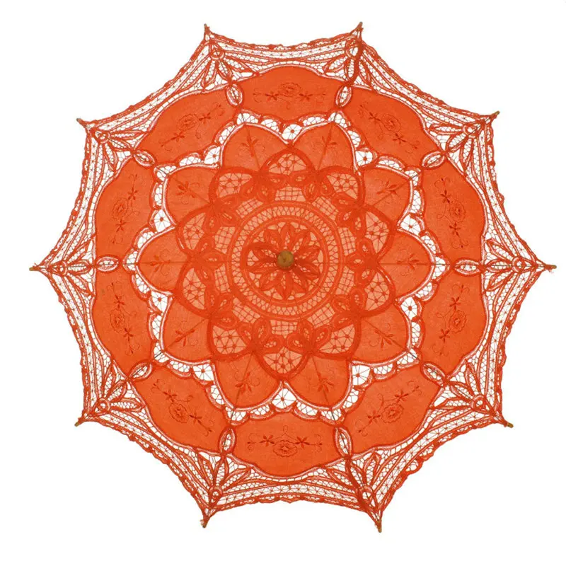 Винтажный Модный зонт от солнца ручной работы хлопок вышивка Свадебная зонтик несколько цветов кружевной зонтик Свадебный зонтик украшение