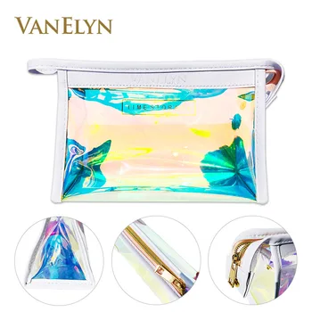 

Vanelyn Storage Bag New Year TPU PVC White Reflective Clear Cosmetic Bag Transparent Lightweight Waterproof Makeup Bag Big Sale