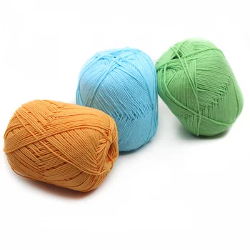

25pcs 100% Cotton Yarn 30 Colors Hand Knitting Yarn Organic Combed Suggest Crochet Needle No. 2