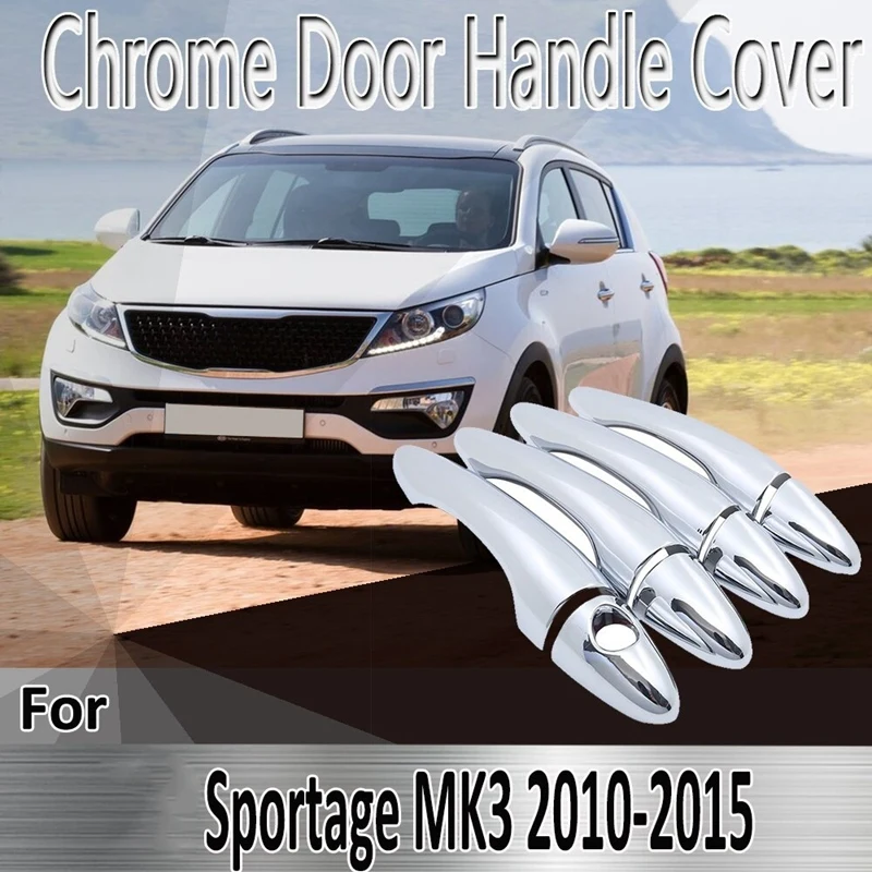 Хромированная Крышка для дверных ручек автомобильные аксессуары наклейки