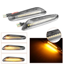 2pcs for BMW Dynamic Led Turn Signals Side Marker Light Sequential Blinker Light for BMW E90 E91 E92 E93 E60 E87 E82 E46 X3 X1