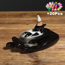 Подарок 20 пирамидки благовоний курильница дзэн Будда ручной керамический курильщик домашний декор оффис орнамент талисман денежный счастливый набор