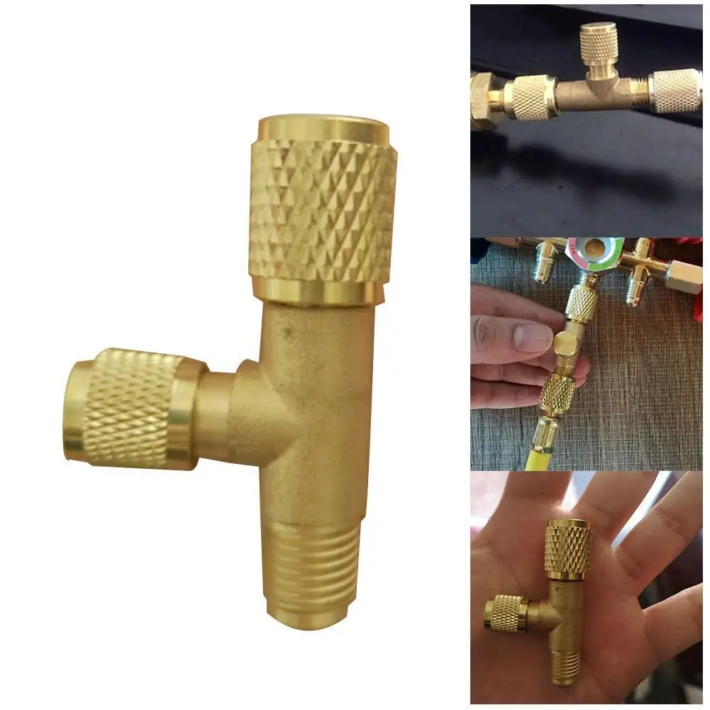 

Refrigerant Exhaust Valve Bleed Valve Full Copper Quick Gauge Valve Exclusion Exhaust Air Pipe Fluorine Release Pressure Va I3U5