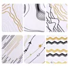 1 Sheet Holo Black Gold 5D Nail Sticker Decal Tassel Strip Line Slider Foils Adhesive Nail Art Decoration ► Photo 2/6