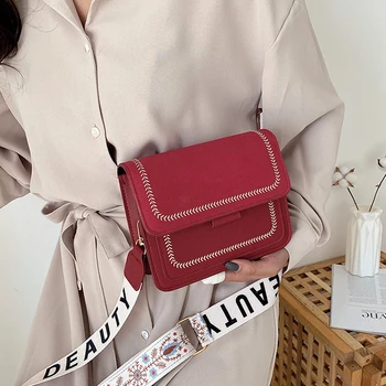 

Small Square Crossbody Bags For Women 2020 Luxury Handbags Women Bags Designer Matt PU Leather Girls Shoulder Messenger Bags