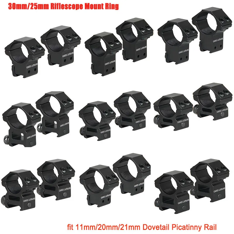 Canis Latrans Airsoft Mount 25/30MM 6063 Aluminum Finish Coating Anodic Oxidation Double Wide Scope Mount Accessory OS24-0082B