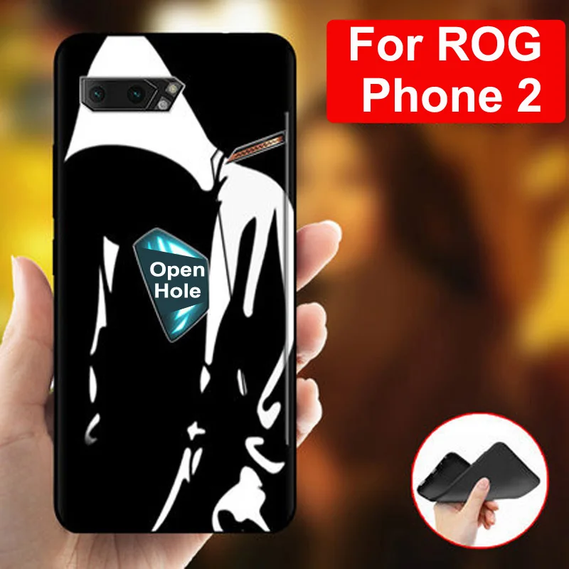 Чехол для Asus ROG Phone2 ZS660KL, чехол с мультипликационным принтом для игр, чехол с полной защитой для телефона ROG II 2, прозрачный мягкий ТПУ противоударный чехол на заднюю панель