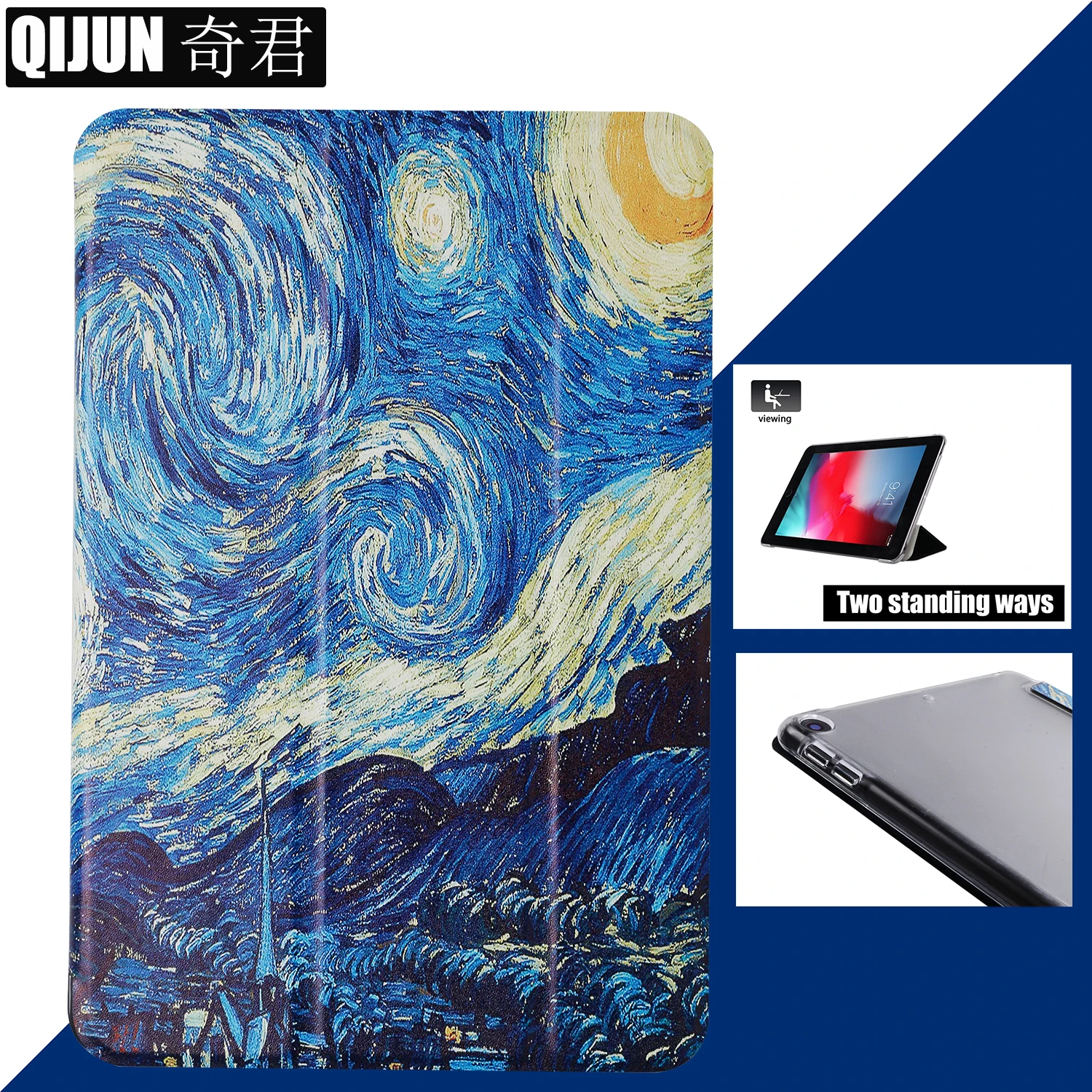 

tablet flip case for Apple ipad Mini 2 3 4 5 7.9-inch painting Smart wake UP Sleep fundas fold Stand cover capa card for 2019