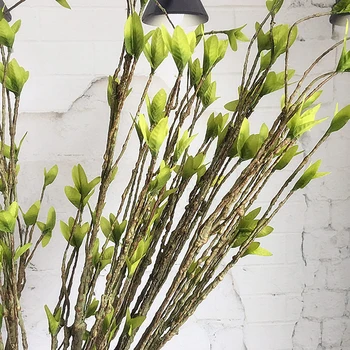 

1* Simulation Dry Vine Artificial Plants Green Leaf Tree Branch DIY Home Office