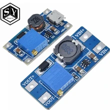 Ótimo módulo de alimentação mt3608 2a max, módulo de potência amplificador de DC-DC, 3-5v, 1 peça 5v/9v/12v/24v