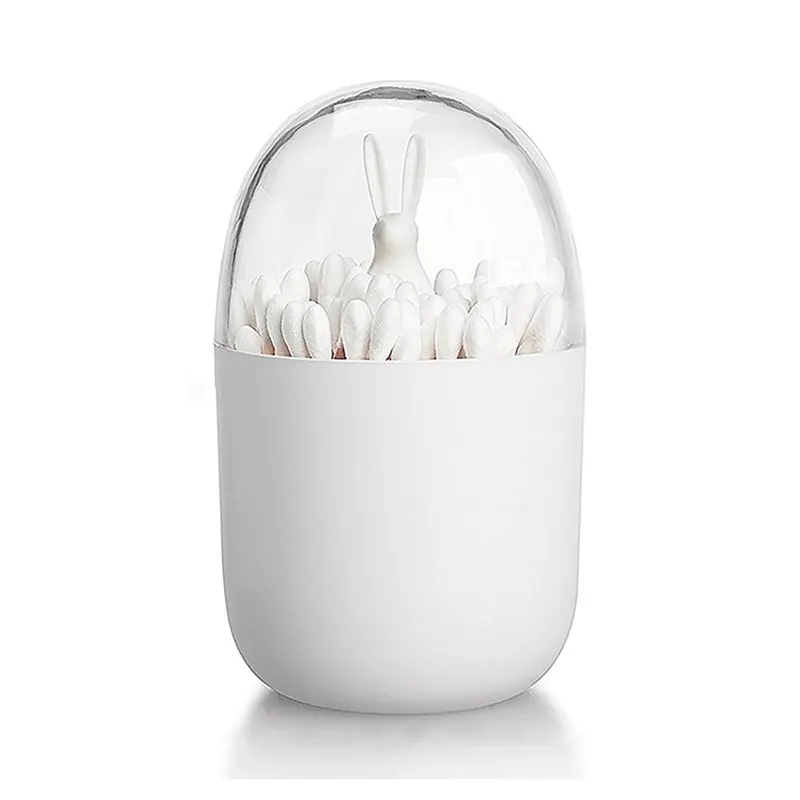 

Cotton Swab Holder, Small Q-tips Toothpicks Storage Organizer (Rabbit)